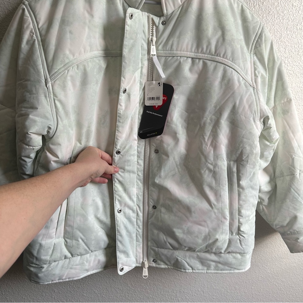 NWT Free People Movement Bunny Slope Printed Puffer Mountain Mist Mint Large - Picture 7 of 13